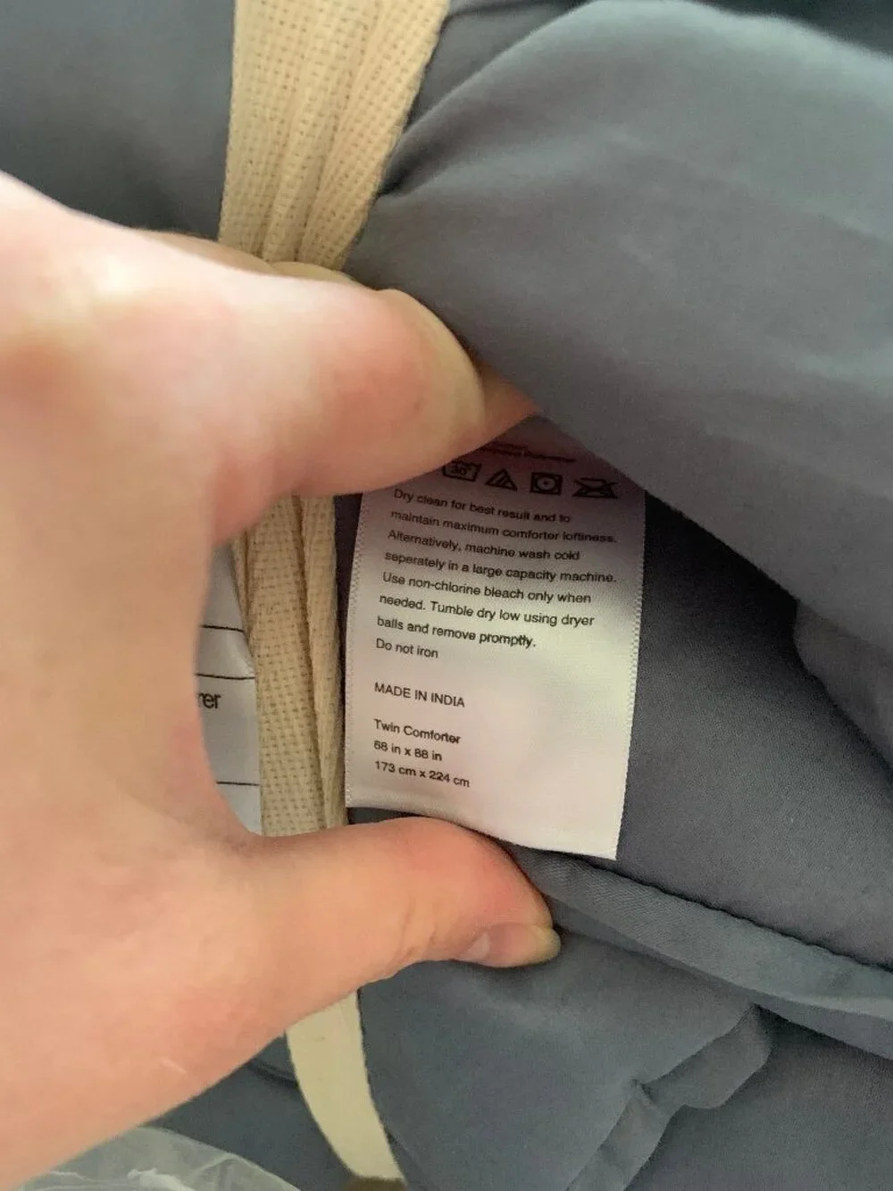 Quince Sateen Comforter Twin Mineral